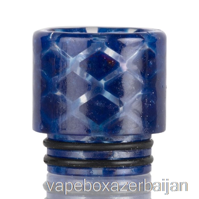 Vape Baku 810 Clear Snakeskin Resin Drip Tip Dark Blue